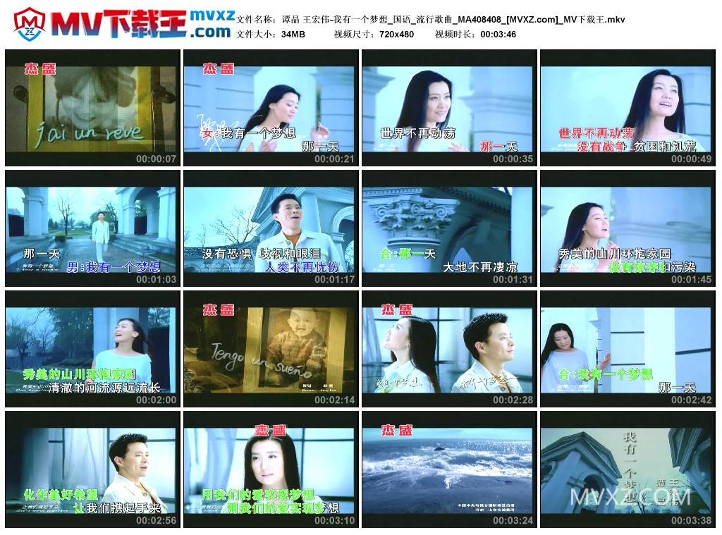 谭晶 王宏伟-我有一个梦想_国语_流行歌曲_MA408408